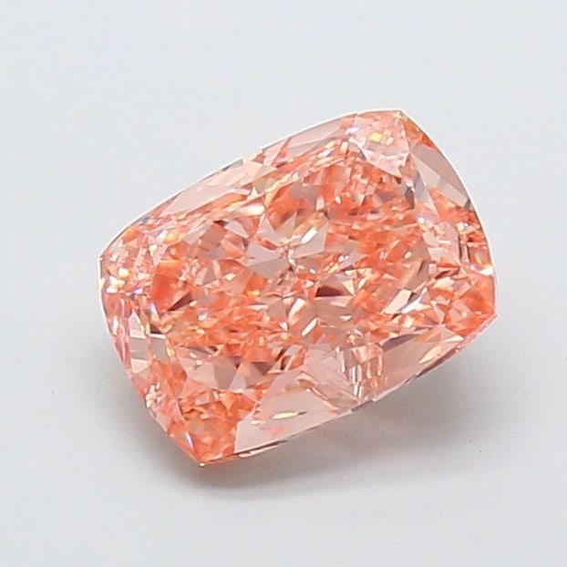 Loose Diamond - CUSHION MODIFIED 2.59ct Fancy Intense Pinkish Orange VS1: Loose Diamond - CUSHION MODIFIED 2.59ct Fancy Intense Pinkish Orange VS1 Source: This is a real non-mined Diamond that has been grown in a lab Shape: CUSHION MODIFIED Carats: 2.59 Color: Fancy Intense