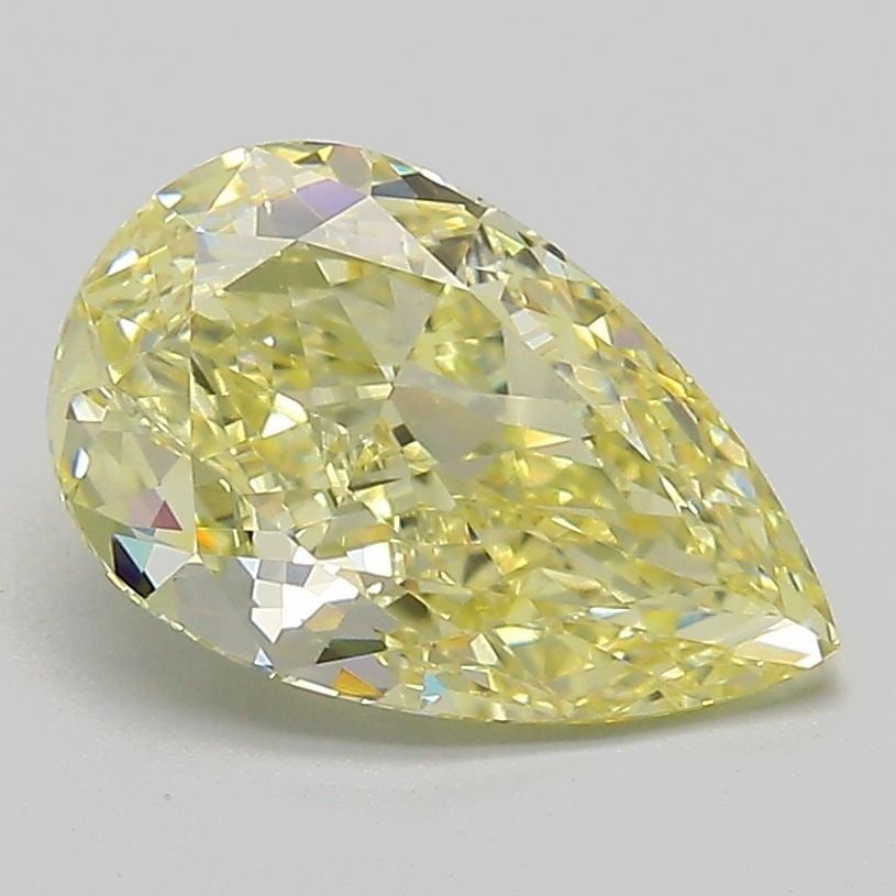 Loose Diamond - PEAR 2.02ct Fancy Yellow VS1: Loose Diamond - PEAR 2.02ct Fancy Yellow VS1 Source: This is a real non-mined Diamond that has been grown in a lab Shape: PEAR Carats: 2.02 Color: Fancy Yellow Certification: IGI Video: