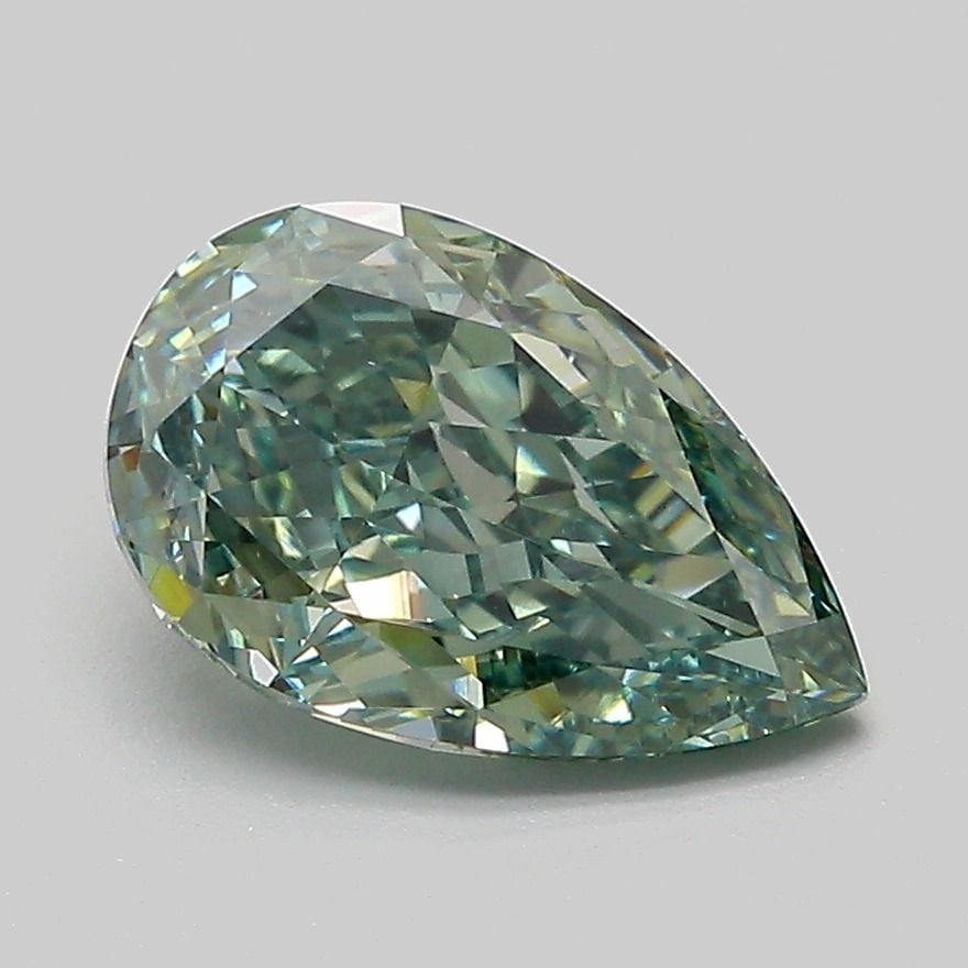 Loose Diamond - PEAR 2.04ct Fancy Vivid Green VS1: Loose Diamond - PEAR 2.04ct Fancy Vivid Green VS1 Source: This is a real non-mined Diamond that has been grown in a lab Shape: PEAR Carats: 2.04 Color: Fancy Vivid Green Certification: IGI Video: