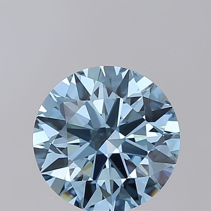 Ideal Loose Diamond - ROUND 1.88ct Fancy Vivid Blue VS1: Ideal Loose Diamond - ROUND 1.88ct Fancy Vivid Blue VS1 Source: This is a real non-mined Diamond that has been grown in a lab Shape: ROUND Carats: 1.88 Color: Fancy Vivid Blue Certification: IGI Video