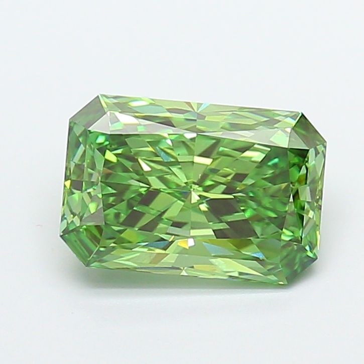 Loose Diamond - RADIANT 3.03ct Fancy Vivid Green VS1: Loose Diamond - RADIANT 3.03ct Fancy Vivid Green VS1 Source: This is a real non-mined Diamond that has been grown in a lab Shape: RADIANT Carats: 3.03 Color: Fancy Vivid Green Certification: IGI Video