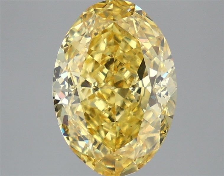 Loose Diamond - OVAL 4.2ct Fancy Vivid Yellow VS2: Loose Diamond - OVAL 4.2ct Fancy Vivid Yellow VS2 Source: This is a real non-mined Diamond that has been grown in a lab Shape: OVAL Carats: 4.2 Color: Fancy Vivid Yellow Certification: IGI Video: