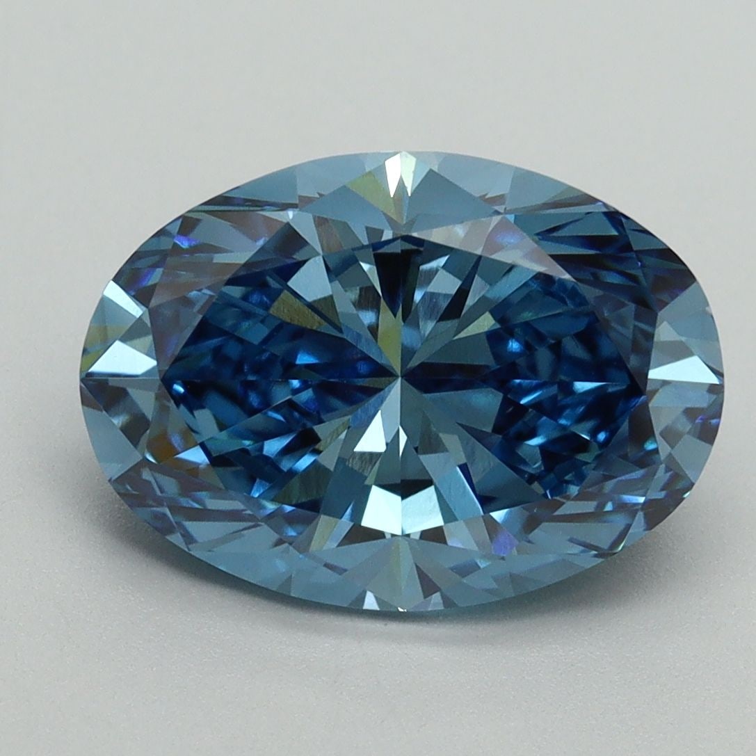 Loose Diamond - OVAL 4.07ct Fancy Vivid Blue VVS2: Loose Diamond - OVAL 4.07ct Fancy Vivid Blue VVS2 Source: This is a real non-mined Diamond that has been grown in a lab Shape: OVAL Carats: 4.07 Color: Fancy Vivid Blue Certification: IGI Video: