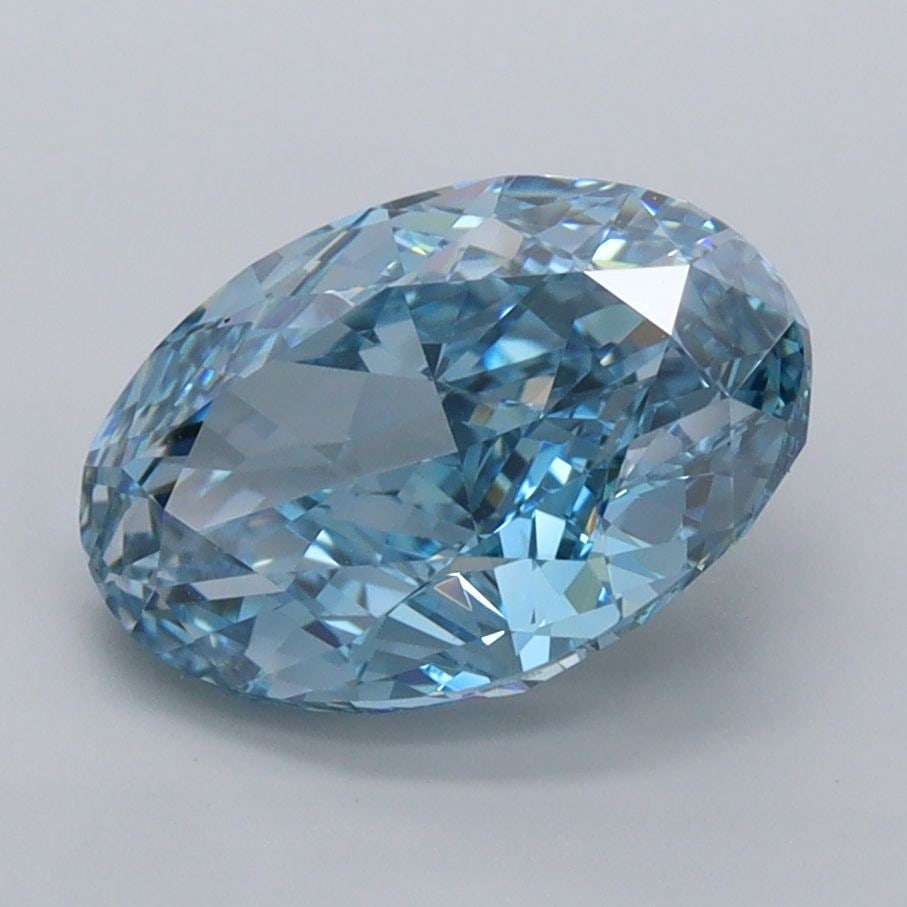 Loose Diamond - OVAL 2.51ct Fancy Vivid Blue VVS1: Loose Diamond - OVAL 2.51ct Fancy Vivid Blue VVS1 Source: This is a real non-mined Diamond that has been grown in a lab Shape: OVAL Carats: 2.51 Color: Fancy Vivid Blue Certification: IGI Video: