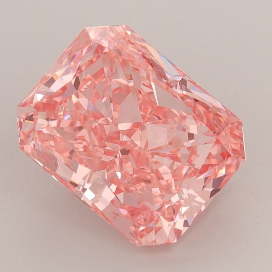 Loose Diamond - RADIANT 2.99ct Fancy Vivid Pink VS1: Loose Diamond - RADIANT 2.99ct Fancy Vivid Pink VS1 Source: This is a real non-mined Diamond that has been grown in a lab Shape: RADIANT Carats: 2.99 Color: Fancy Vivid Pink Certification: IGI Video: