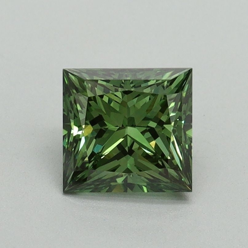 Loose Diamond - PRINCESS 0.95ct Fancy Vivid Green VVS2: Loose Diamond - PRINCESS 0.95ct Fancy Vivid Green VVS2 Source: This is a real non-mined Diamond that has been grown in a lab Shape: PRINCESS Carats: 0.95 Color: Fancy Vivid Green Certification: IGI Vi