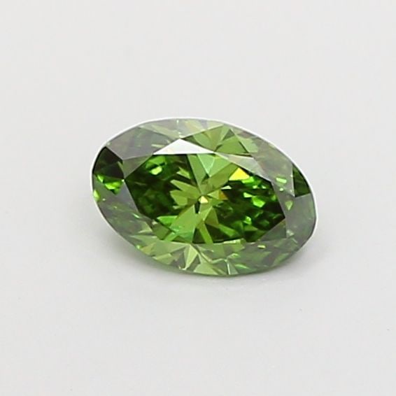 Loose Diamond - OVAL 0.54ct Fancy Vivid Green VVS2: Loose Diamond - OVAL 0.54ct Fancy Vivid Green VVS2 Source: This is a real non-mined Diamond that has been grown in a lab Shape: OVAL Carats: 0.54 Color: Fancy Vivid Green Certification: IGI Video: