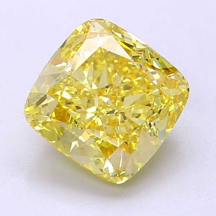 Loose Diamond - CUSHION MODIFIED 3.04ct Fancy Vivid Yellow VS2: Loose Diamond - CUSHION MODIFIED 3.04ct Fancy Vivid Yellow VS2 Source: This is a real non-mined Diamond that has been grown in a lab Shape: CUSHION MODIFIED Carats: 3.04 Color: Fancy Vivid Yellow Cert