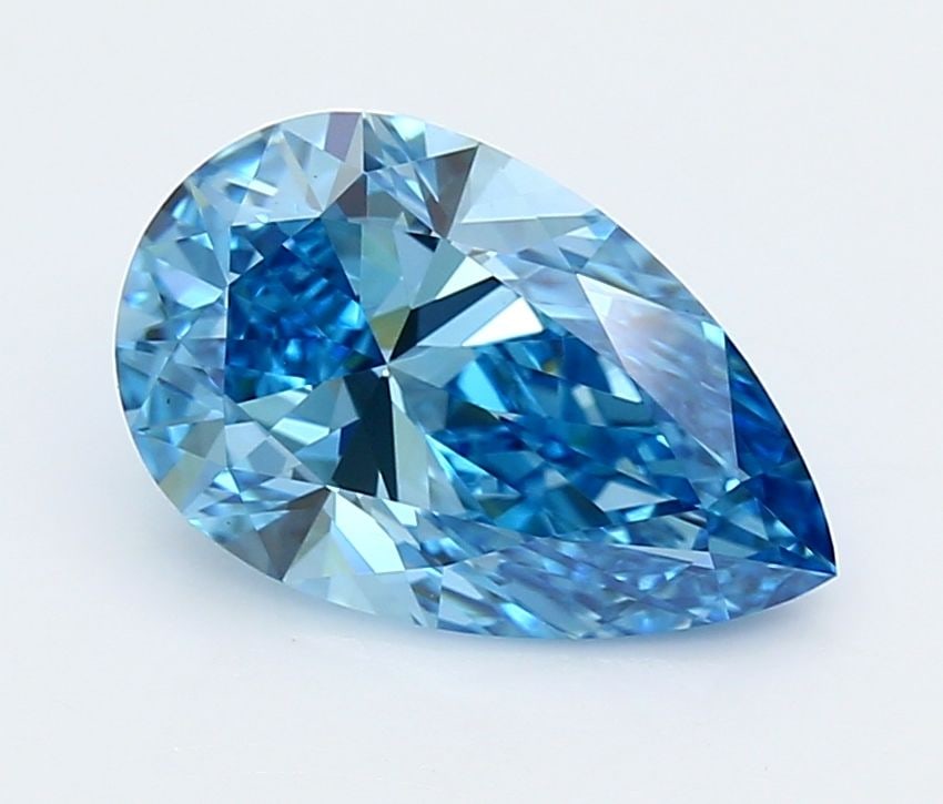 Loose Diamond - PEAR 2.59ct Fancy Vivid Blue VS1: Loose Diamond - PEAR 2.59ct Fancy Vivid Blue VS1 Source: This is a real non-mined Diamond that has been grown in a lab Shape: PEAR Carats: 2.59 Color: Fancy Vivid Blue Certification: IGI Video: