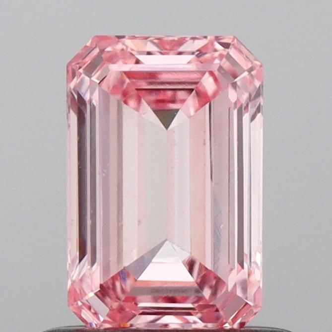Loose Diamond - EMERALD 0.74ct Fancy Intense Pink VS2: Loose Diamond - EMERALD 0.74ct Fancy Intense Pink VS2 Source: This is a real non-mined Diamond that has been grown in a lab Shape: EMERALD Carats: 0.74 Color: Fancy Intense Pink Certification: IGI