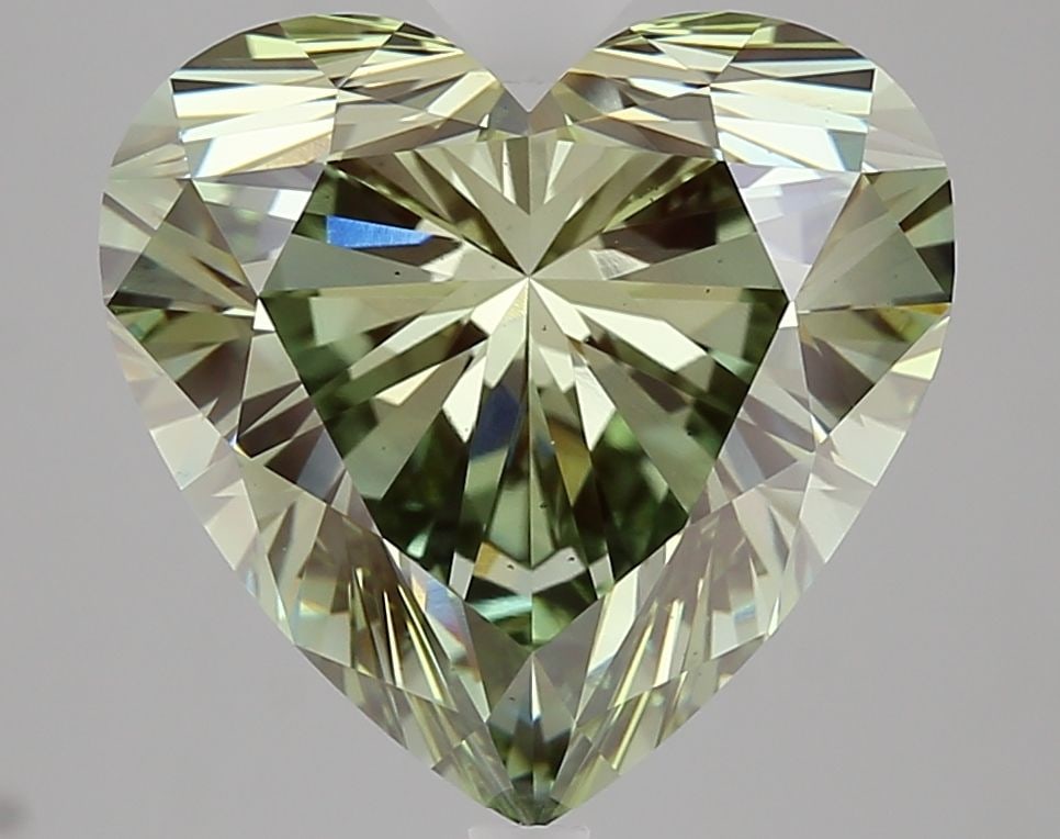 Loose Diamond - HEART 6.85ct Fancy Vivid Green VS1: Loose Diamond - HEART 6.85ct Fancy Vivid Green VS1 Source: This is a real non-mined Diamond that has been grown in a lab Shape: HEART Carats: 6.85 Color: Fancy Vivid Green Certification: IGI Video: