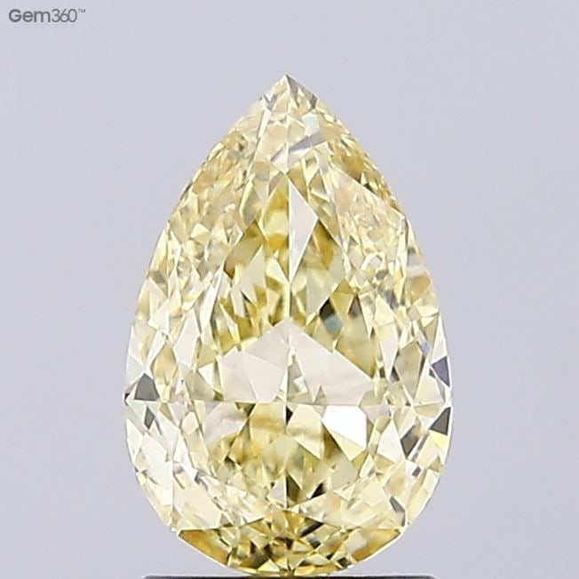 Loose Diamond - PEAR 1.55ct Fancy Intense Yellow VS2: Loose Diamond - PEAR 1.55ct Fancy Intense Yellow VS2 Source: This is a real non-mined Diamond that has been grown in a lab Shape: PEAR Carats: 1.55 Color: Fancy Intense Yellow Certification: IGI