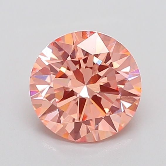 Loose Diamond - ROUND 2.02ct Fancy Vivid Orangey Pink VS2: Loose Diamond - ROUND 2.02ct Fancy Vivid Orangey Pink VS2 Source: This is a real non-mined Diamond that has been grown in a lab Shape: ROUND Carats: 2.02 Color: Fancy Vivid Orangey Pink Certification: