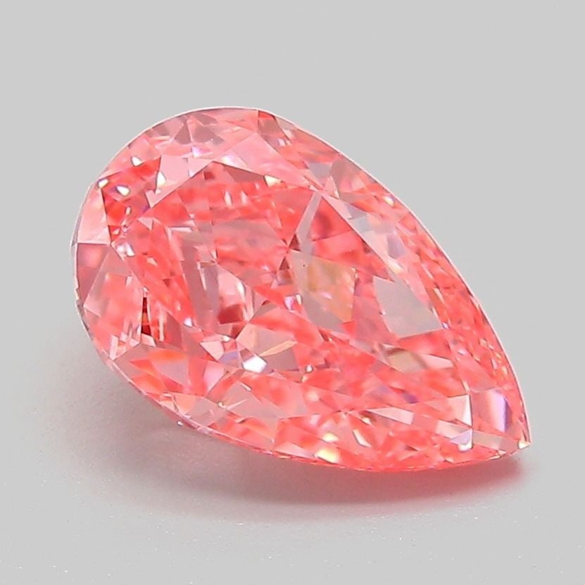Loose Diamond - PEAR 2.07ct Fancy Vivid Pink VVS2: Loose Diamond - PEAR 2.07ct Fancy Vivid Pink VVS2 Source: This is a real non-mined Diamond that has been grown in a lab Shape: PEAR Carats: 2.07 Color: Fancy Vivid Pink Certification: IGI Video: