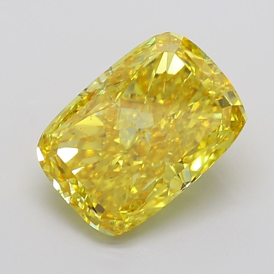 Loose Diamond - CUSHION MODIFIED 8.62ct Fancy Vivid Yellow VS2: Loose Diamond - CUSHION MODIFIED 8.62ct Fancy Vivid Yellow VS2 Source: This is a real non-mined Diamond that has been grown in a lab Shape: CUSHION MODIFIED Carats: 8.62 Color: Fancy Vivid Yellow