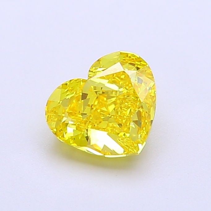 Loose Diamond - HEART 1.02ct Fancy Vivid Yellow VVS2: Loose Diamond - HEART 1.02ct Fancy Vivid Yellow VVS2 Source: This is a real non-mined Diamond that has been grown in a lab Shape: HEART Carats: 1.02 Color: Fancy Vivid Yellow Certification: IGI Video: