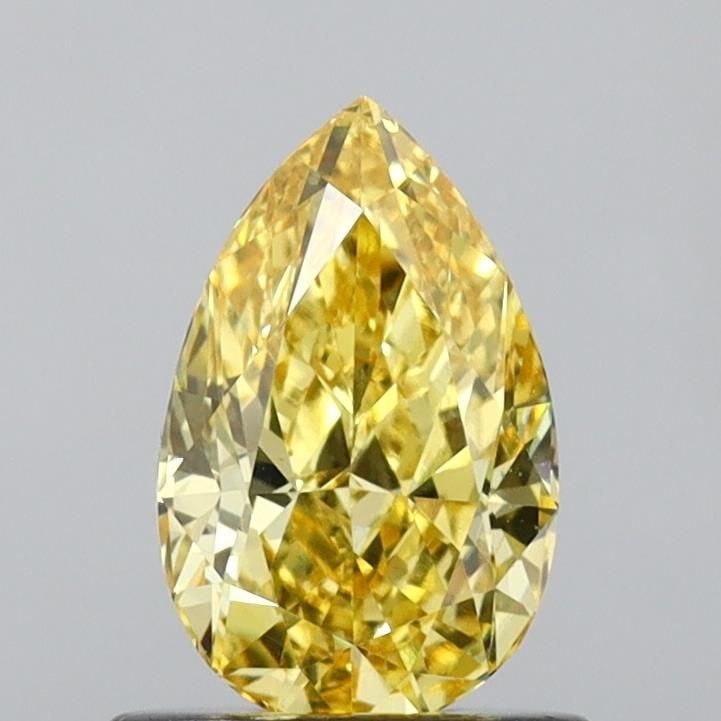 Loose Diamond - PEAR 1.03ct Fancy Vivid Yellow VS2: Loose Diamond - PEAR 1.03ct Fancy Vivid Yellow VS2 Source: This is a real non-mined Diamond that has been grown in a lab Shape: PEAR Carats: 1.03 Color: Fancy Vivid Yellow Certification: IGI Video: