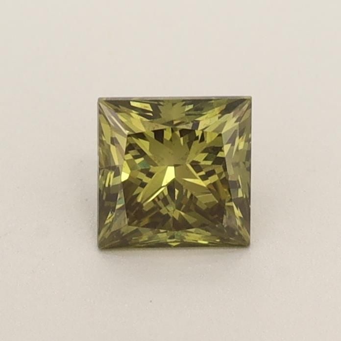 Loose Diamond - PRINCESS 0.45ct Fancy Vivid Green VS2: Loose Diamond - PRINCESS 0.45ct Fancy Vivid Green VS2 Source: This is a real non-mined Diamond that has been grown in a lab Shape: PRINCESS Carats: 0.45 Color: Fancy Vivid Green Certification: IGI