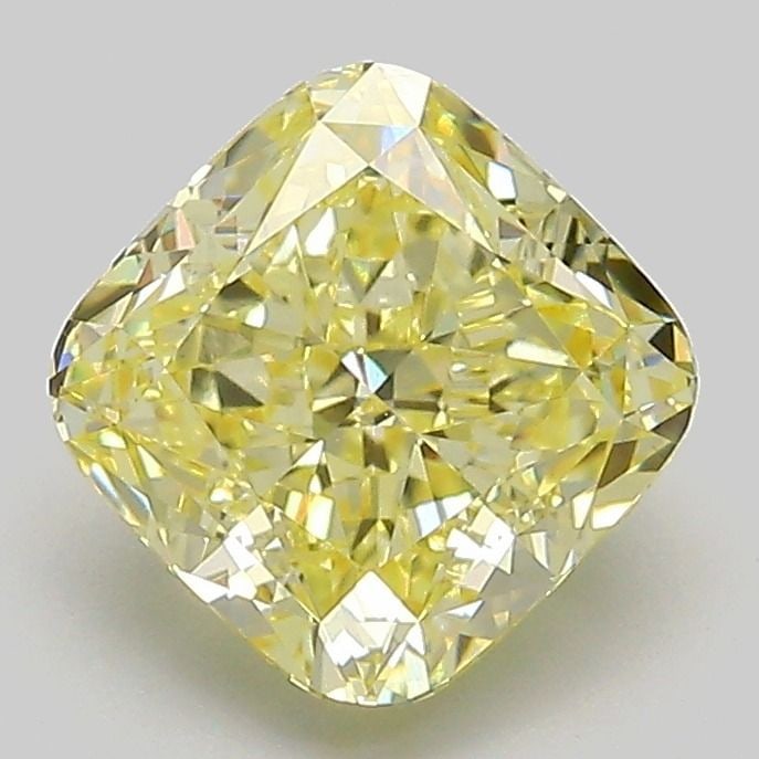 Loose Diamond - CUSHION MODIFIED 2.11ct Fancy Yellow VS1: Loose Diamond - CUSHION MODIFIED 2.11ct Fancy Yellow VS1 Source: This is a real non-mined Diamond that has been grown in a lab Shape: CUSHION MODIFIED Carats: 2.11 Color: Fancy Yellow Certification: