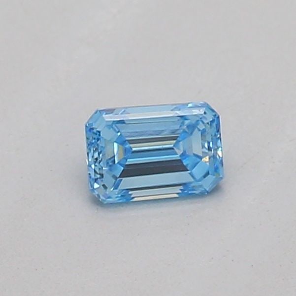 Loose Diamond - EMERALD 0.15ct Fancy Vivid Blue VVS2: Loose Diamond - EMERALD 0.15ct Fancy Vivid Blue VVS2 Source: This is a real non-mined Diamond that has been grown in a lab Shape: EMERALD Carats: 0.15 Color: Fancy Vivid Blue Certification: IGI The Di