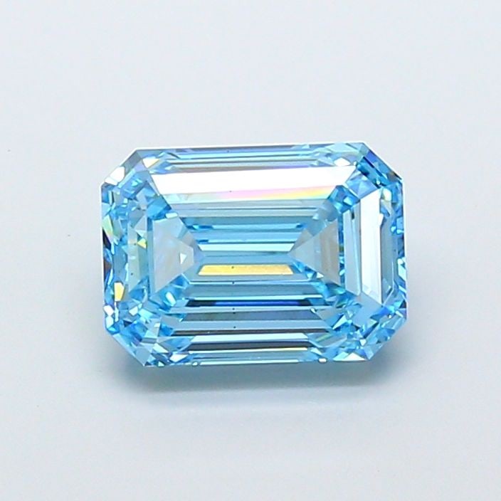 Loose Diamond - EMERALD 4.9ct Fancy Vivid Blue VS1: Loose Diamond - EMERALD 4.9ct Fancy Vivid Blue VS1 Source: This is a real non-mined Diamond that has been grown in a lab Shape: EMERALD Carats: 4.9 Color: Fancy Vivid Blue Certification: IGI Video: