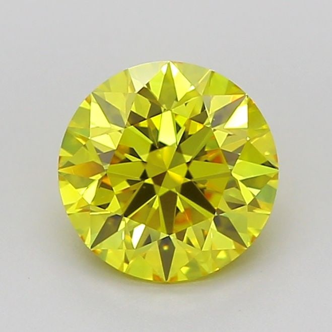 Loose Diamond - ROUND 1.5ct Fancy Vivid Yellow VVS1: Loose Diamond - ROUND 1.5ct Fancy Vivid Yellow VVS1 Source: This is a real non-mined Diamond that has been grown in a lab Shape: ROUND Carats: 1.5 Color: Fancy Vivid Yellow Certification: IGI Video: