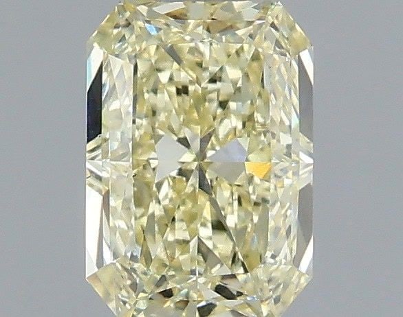 Loose Diamond - RADIANT 1.06ct Fancy Light Yellow VS2: Loose Diamond - RADIANT 1.06ct Fancy Light Yellow VS2 Source: This is a real non-mined Diamond that has been grown in a lab Shape: RADIANT Carats: 1.06 Color: Fancy Light Yellow Certification: IGI Vid