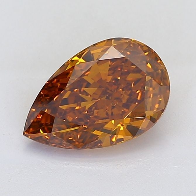 Loose Diamond - PEAR 3.1ct Fancy Orangey Brown VVS2 (1 of 1)