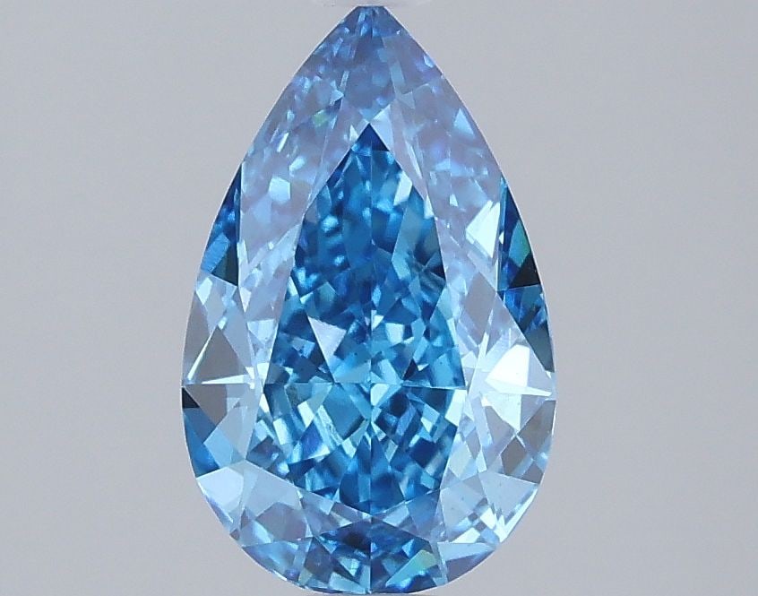 Loose Diamond - PEAR 1.6ct Fancy Vivid Blue VS2: Loose Diamond - PEAR 1.6ct Fancy Vivid Blue VS2 Source: This is a real non-mined Diamond that has been grown in a lab Shape: PEAR Carats: 1.6 Color: Fancy Vivid Blue Certification: IGI Video: