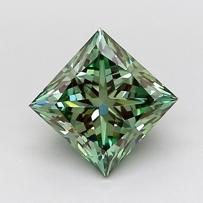 Loose Diamond - PRINCESS 1.32ct Fancy Vivid Green VVS2: Loose Diamond - PRINCESS 1.32ct Fancy Vivid Green VVS2 Source: This is a real non-mined Diamond that has been grown in a lab Shape: PRINCESS Carats: 1.32 Color: Fancy Vivid Green Certification: IGI Vi