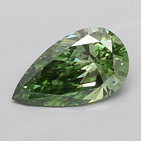Loose Diamond - PEAR 1.01ct Fancy Vivid Green VS2: Loose Diamond - PEAR 1.01ct Fancy Vivid Green VS2 Source: This is a real non-mined Diamond that has been grown in a lab Shape: PEAR Carats: 1.01 Color: Fancy Vivid Green Certification: IGI Video:
