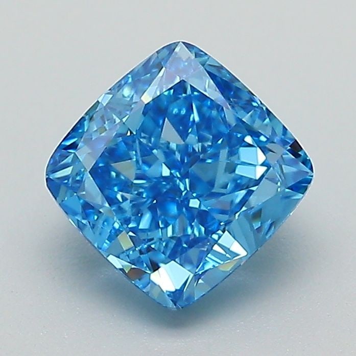 Loose Diamond - CUSHION MODIFIED 1.49ct Fancy Vivid Blue VVS2: Loose Diamond - CUSHION MODIFIED 1.49ct Fancy Vivid Blue VVS2 Source: This is a real non-mined Diamond that has been grown in a lab Shape: CUSHION MODIFIED Carats: 1.49 Color: Fancy Vivid Blue Certifi