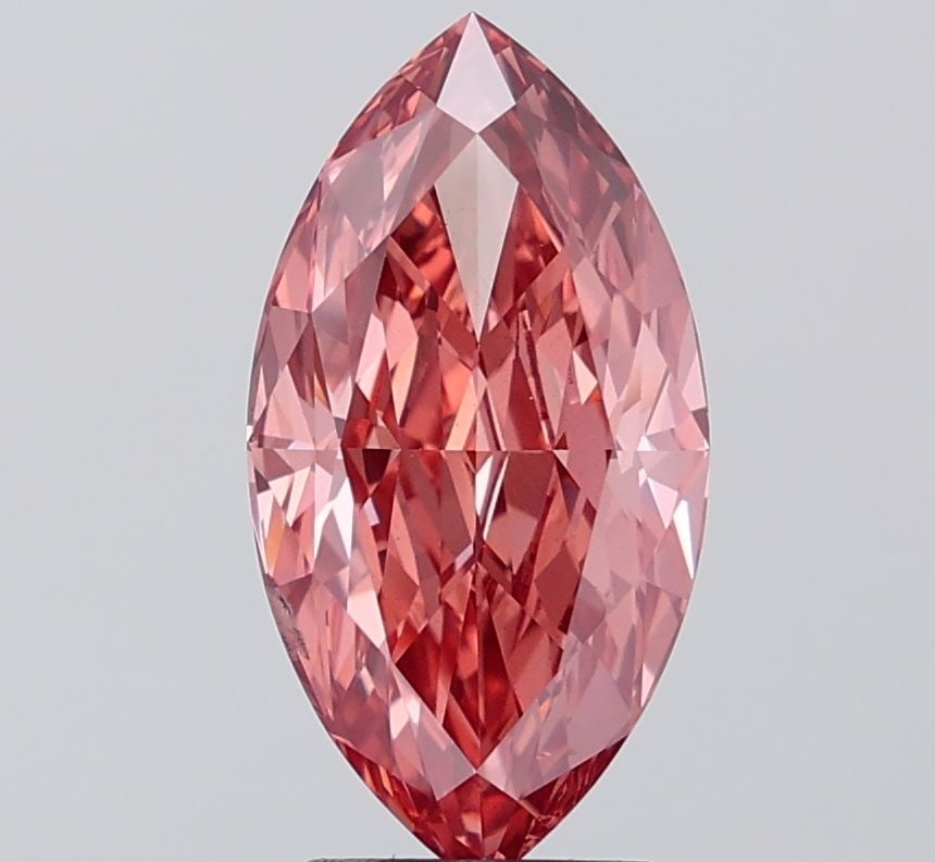 Loose Diamond - MARQUISE 3.05ct Fancy Vivid Brown Pink SI1 (1 of 1)