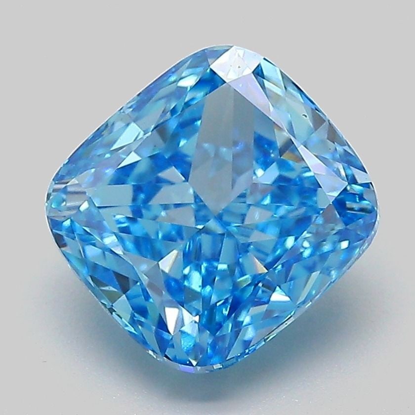 Loose Diamond - CUSHION MODIFIED 3.01ct Fancy Vivid Blue VVS2: Loose Diamond - CUSHION MODIFIED 3.01ct Fancy Vivid Blue VVS2 Source: This is a real non-mined Diamond that has been grown in a lab Shape: CUSHION MODIFIED Carats: 3.01 Color: Fancy Vivid Blue Certifi