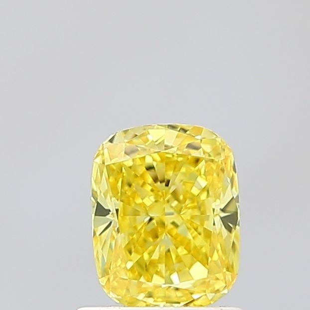 Loose Diamond - CUSHION MODIFIED 1.08ct Fancy Vivid Yellow VVS2: Loose Diamond - CUSHION MODIFIED 1.08ct Fancy Vivid Yellow VVS2 Source: This is a real non-mined Diamond that has been grown in a lab Shape: CUSHION MODIFIED Carats: 1.08 Color: Fancy Vivid Yellow