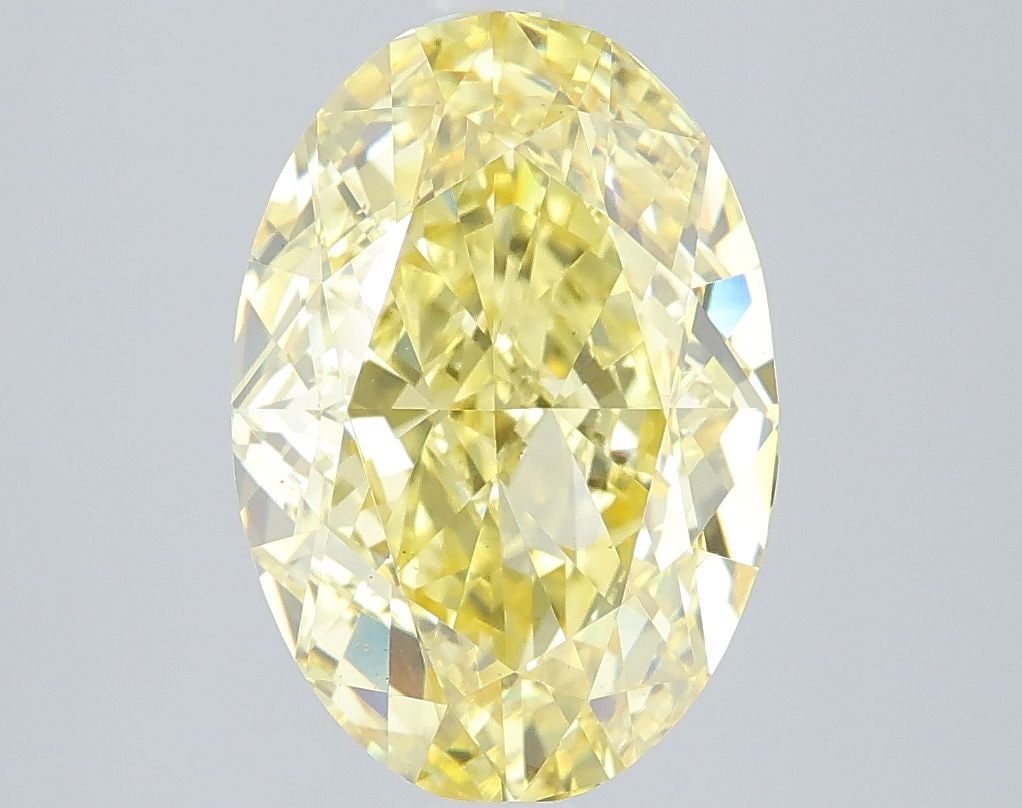 Loose Diamond - OVAL 4.0ct Fancy Vivid Yellow VS1: Loose Diamond - OVAL 4.0ct Fancy Vivid Yellow VS1 Source: This is a real non-mined Diamond that has been grown in a lab Shape: OVAL Carats: 4.0 Color: Fancy Vivid Yellow Certification: IGI Video: