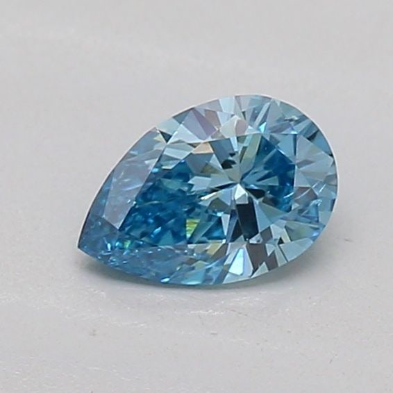 Loose Diamond - PEAR 0.24ct Fancy Vivid Blue SI1: Loose Diamond - PEAR 0.24ct Fancy Vivid Blue SI1 Source: This is a real non-mined Diamond that has been grown in a lab Shape: PEAR Carats: 0.24 Color: Fancy Vivid Blue Certification: IGI The Diamond
