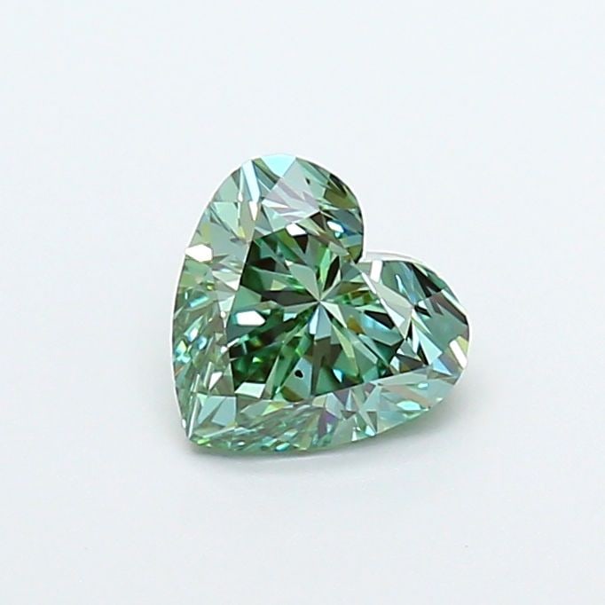 Loose Diamond - HEART 1.05ct Fancy Vivid Green VS2: Loose Diamond - HEART 1.05ct Fancy Vivid Green VS2 Source: This is a real non-mined Diamond that has been grown in a lab Shape: HEART Carats: 1.05 Color: Fancy Vivid Green Certification: IGI Video: