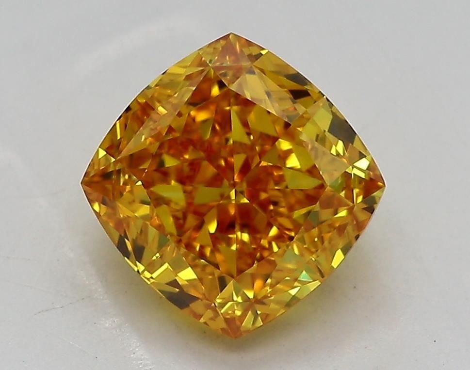 Loose Diamond - CUSHION MODIFIED 2.09ct Fancy Vivid Yellow VS1: Loose Diamond - CUSHION MODIFIED 2.09ct Fancy Vivid Yellow VS1 Source: This is a real non-mined Diamond that has been grown in a lab Shape: CUSHION MODIFIED Carats: 2.09 Color: Fancy Vivid Yellow Cert