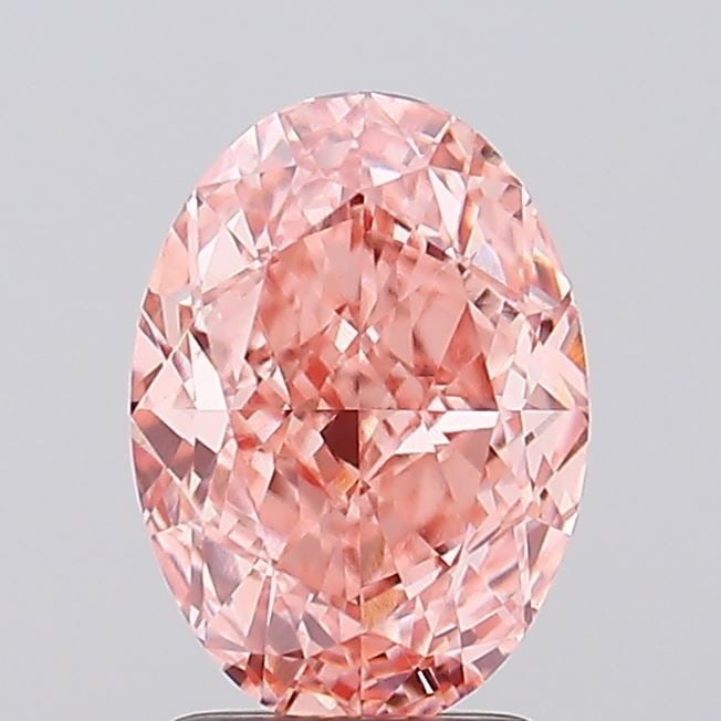Loose Diamond - OVAL 2.52ct Fancy Vivid Pink VVS2: Loose Diamond - OVAL 2.52ct Fancy Vivid Pink VVS2 Source: This is a real non-mined Diamond that has been grown in a lab Shape: OVAL Carats: 2.52 Color: Fancy Vivid Pink Certification: IGI Video: