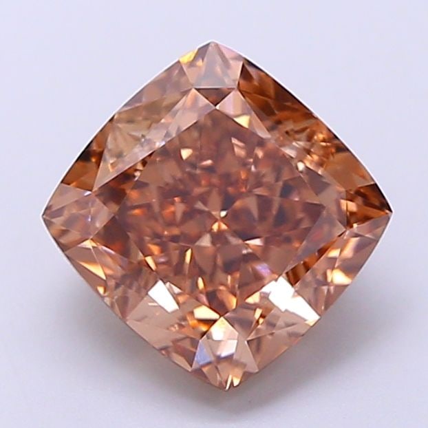 Loose Diamond - CUSHION MODIFIED 2.52ct Fancy Brown VVS2: Loose Diamond - CUSHION MODIFIED 2.52ct Fancy Brown VVS2 Source: This is a real non-mined Diamond that has been grown in a lab Shape: CUSHION MODIFIED Carats: 2.52 Color: Fancy Brown Certification: IG