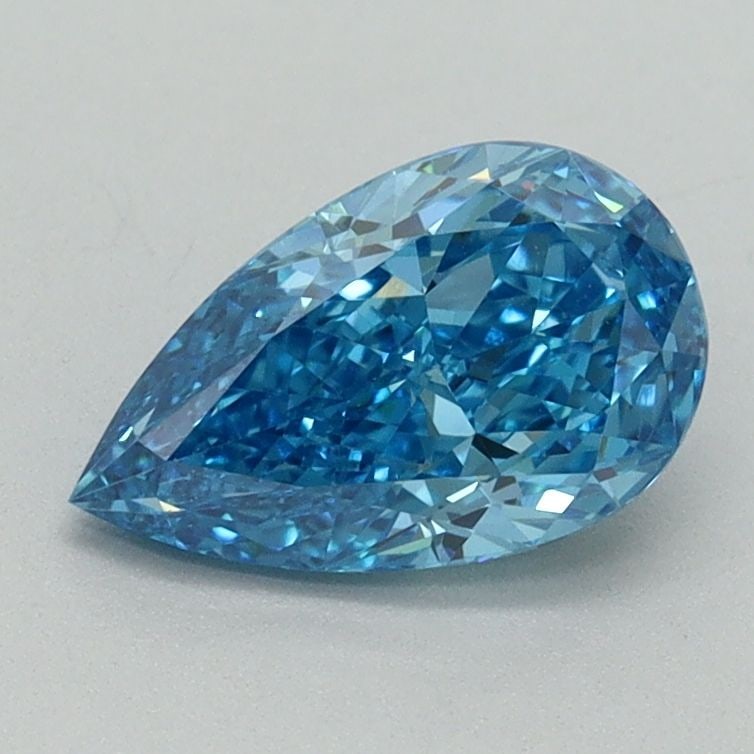 Loose Diamond - PEAR 1.08ct Fancy Vivid Blue VVS2: Loose Diamond - PEAR 1.08ct Fancy Vivid Blue VVS2 Source: This is a real non-mined Diamond that has been grown in a lab Shape: PEAR Carats: 1.08 Color: Fancy Vivid Blue Certification: IGI Video: