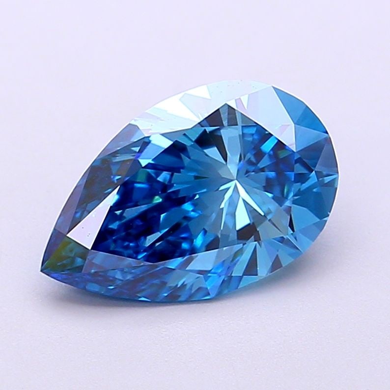 Loose Diamond - PEAR 2.1ct Fancy Vivid Blue VS1: Loose Diamond - PEAR 2.1ct Fancy Vivid Blue VS1 Source: This is a real non-mined Diamond that has been grown in a lab Shape: PEAR Carats: 2.1 Color: Fancy Vivid Blue Certification: IGI Video: Video