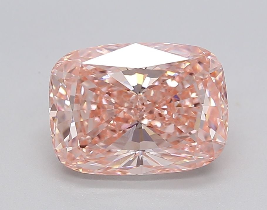 Loose Diamond - CUSHION BRILLIANT 2.41ct Fancy Pink VS1: Loose Diamond - CUSHION BRILLIANT 2.41ct Fancy Pink VS1 Source: This is a real non-mined Diamond that has been grown in a lab Shape: CUSHION BRILLIANT Carats: 2.41 Color: Fancy Pink Certification: