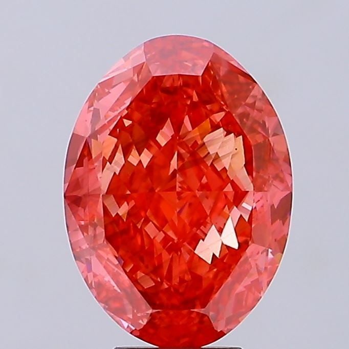 Loose Diamond - OVAL 8.03ct Fancy Vivid Pinkish Red SI1: Loose Diamond - OVAL 8.03ct Fancy Vivid Pinkish Red SI1 Source: This is a real non-mined Diamond that has been grown in a lab Shape: OVAL Carats: 8.03 Color: Fancy Vivid Pinkish Red Certification: IGI
