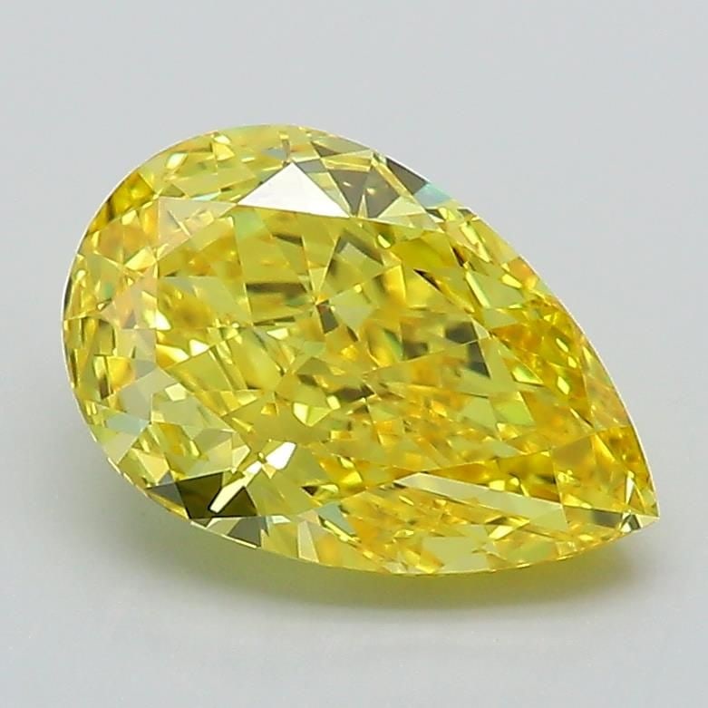 Loose Diamond - PEAR 1.92ct Fancy Vivid Yellow VS1: Loose Diamond - PEAR 1.92ct Fancy Vivid Yellow VS1 Source: This is a real non-mined Diamond that has been grown in a lab Shape: PEAR Carats: 1.92 Color: Fancy Vivid Yellow Certification: IGI Video: