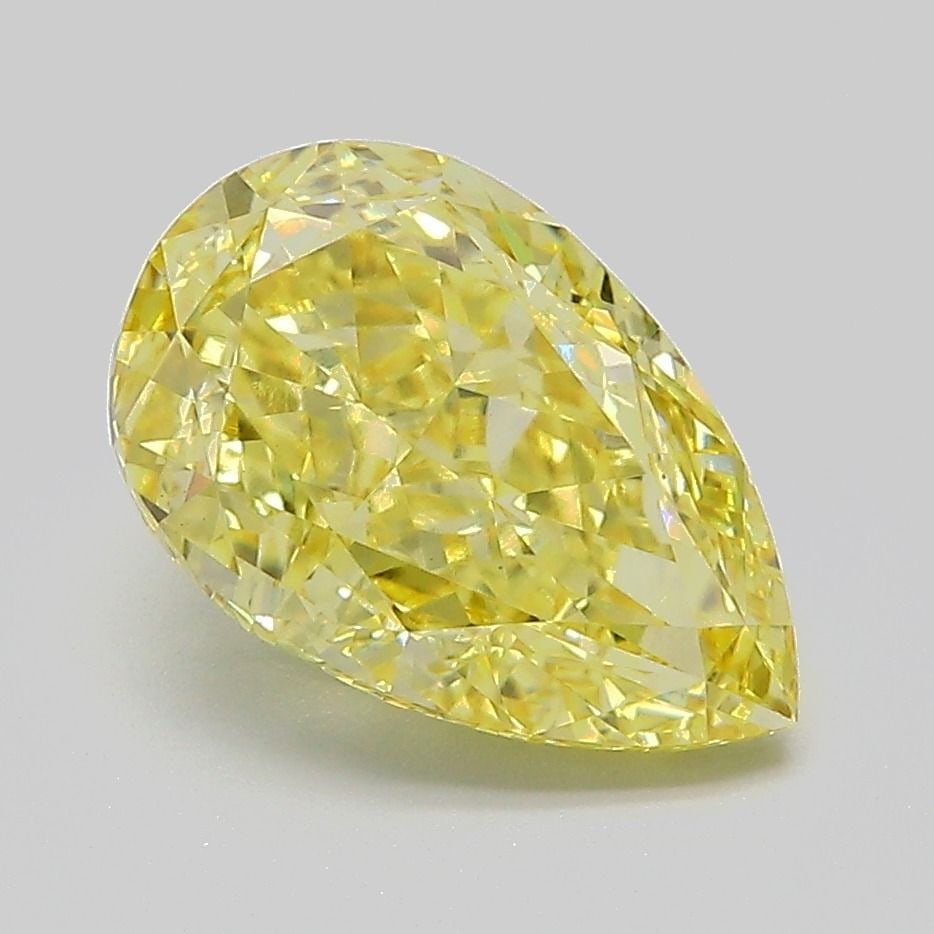 Loose Diamond - PEAR 3.07ct Fancy Intense Yellow VS1: Loose Diamond - PEAR 3.07ct Fancy Intense Yellow VS1 Source: This is a real non-mined Diamond that has been grown in a lab Shape: PEAR Carats: 3.07 Color: Fancy Intense Yellow Certification: IGI Video
