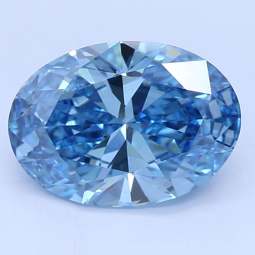 Loose Diamond - OVAL 2.0ct Fancy Vivid Blue VS2: Loose Diamond - OVAL 2.0ct Fancy Vivid Blue VS2 Source: This is a real non-mined Diamond that has been grown in a lab Shape: OVAL Carats: 2.0 Color: Fancy Vivid Blue Certification: IGI Video: Video