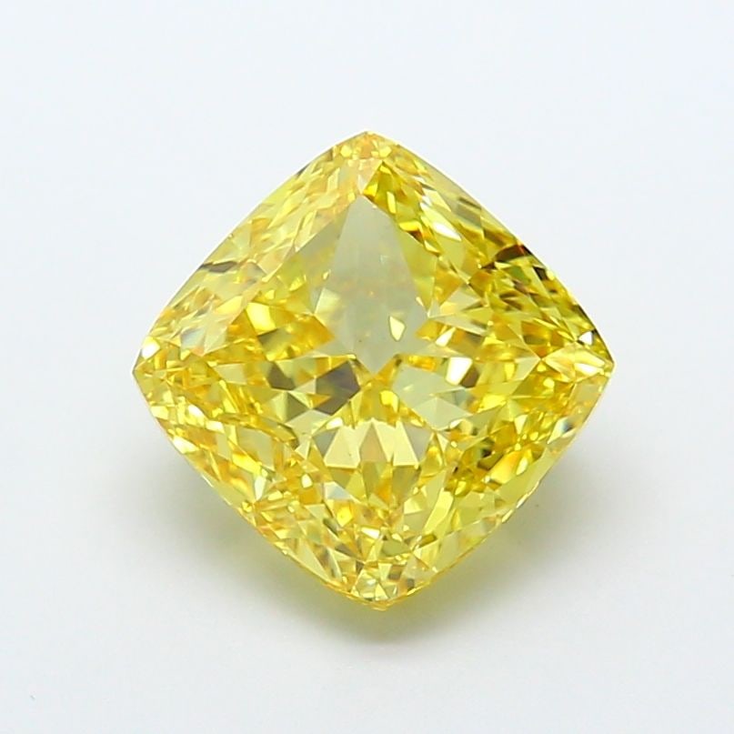Loose Diamond - CUSHION MODIFIED 6.01ct Fancy Vivid Yellow VS2: Loose Diamond - CUSHION MODIFIED 6.01ct Fancy Vivid Yellow VS2 Source: This is a real non-mined Diamond that has been grown in a lab Shape: CUSHION MODIFIED Carats: 6.01 Color: Fancy Vivid Yellow Cert