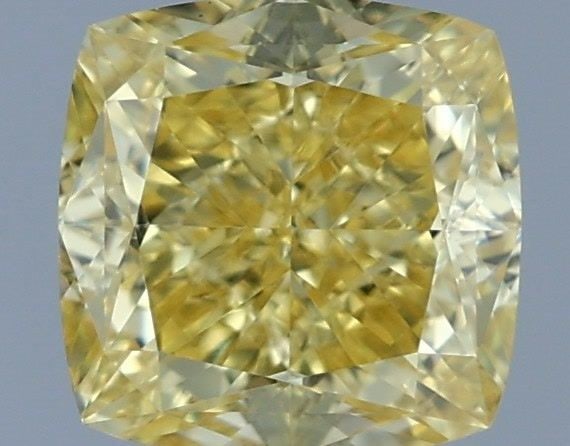 Loose Diamond - CUSHION MODIFIED 1.02ct Fancy Intense Yellow VVS2: Loose Diamond - CUSHION MODIFIED 1.02ct Fancy Intense Yellow VVS2 Source: This is a real non-mined Diamond that has been grown in a lab Shape: CUSHION MODIFIED Carats: 1.02 Color: Fancy Intense Yellow